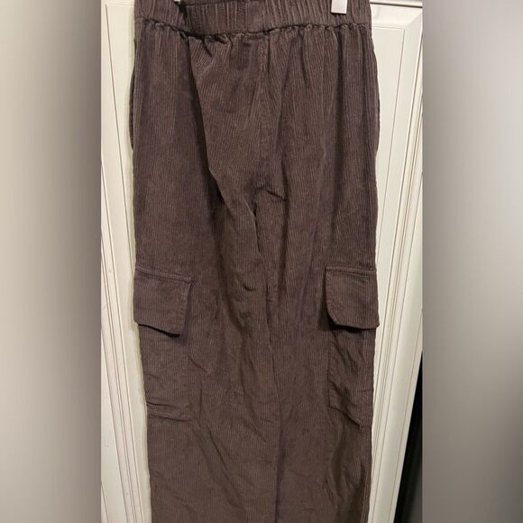 ASOS DESIGN drapey wide leg pants brown Sz 2 - Picture 8 of 9